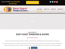 Tablet Screenshot of eastcoastwindows.com